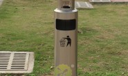 广西北海圆柱形不锈钢烟灰垃圾桶
