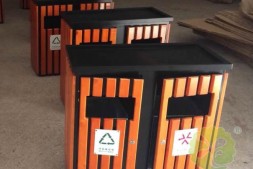 梧州物业小区分类钢木垃圾桶定制厂家