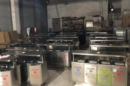 广西贵港物业小区四分类不锈钢垃圾箱