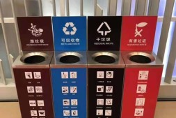 桂林创意圆柱形方形组合式不锈钢分类垃圾桶