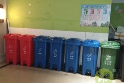 广西南宁120升户外塑料分类垃圾桶