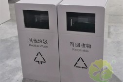 广西户外公园景点组合式不锈钢分类垃圾箱